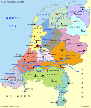 Map of the Netherlands