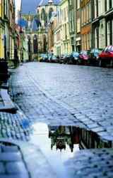 Grotekerksbuurt, with view on the Grote or Onze Lieve Vrouwekerk (the Big Church, or the Church of our good Lady Dordrecht)