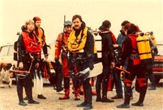 First dive 1981, click, to see a larger picture